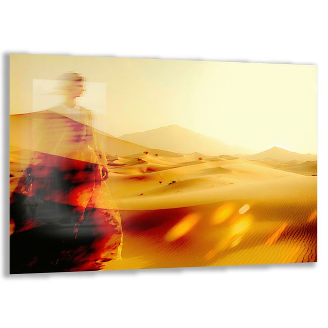 Soyut (Abstrakt) Cam Tablo - Yatay Motif 01-018 