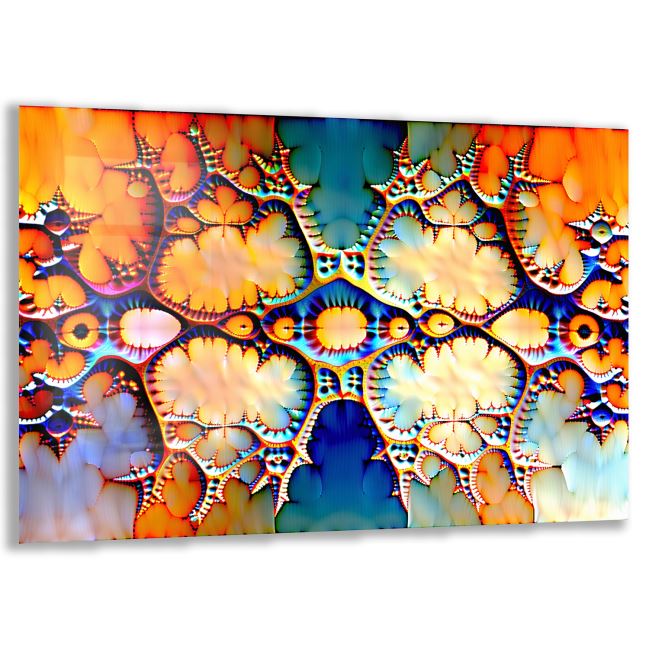 Soyut (Abstrakt) Cam Tablo - Yatay Motif 01-032 