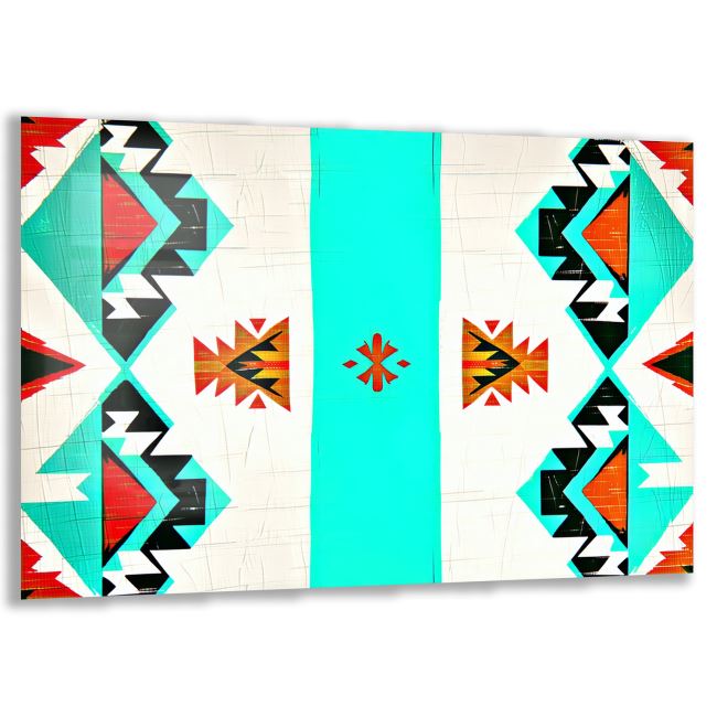 Etnik Cam Tablo - Yatay Motif 01-001 