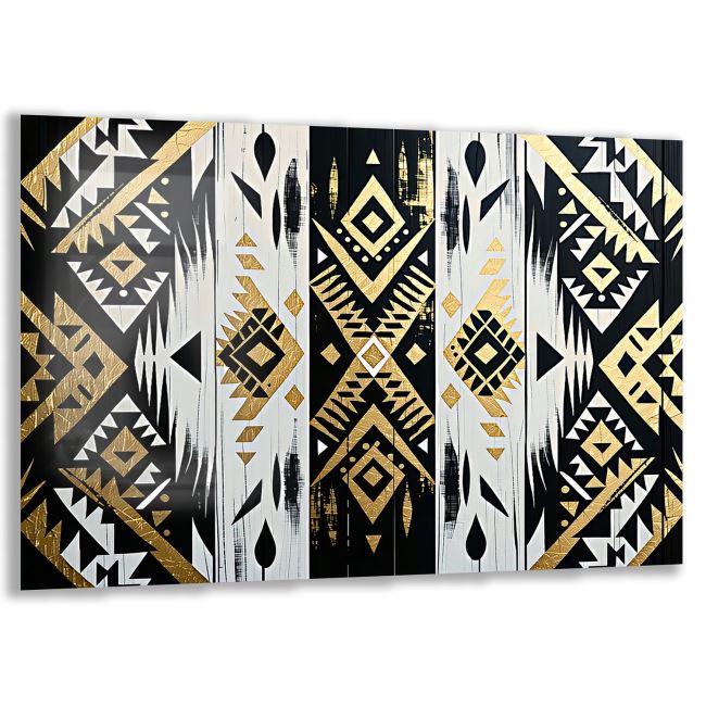 Etnik Cam Tablo - Yatay Motif 01-002 