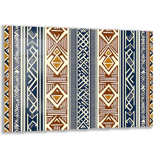 Etnik Cam Tablo - Yatay Motif 01-003 