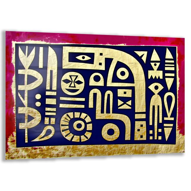 Etnik Cam Tablo - Yatay Motif 01-009 