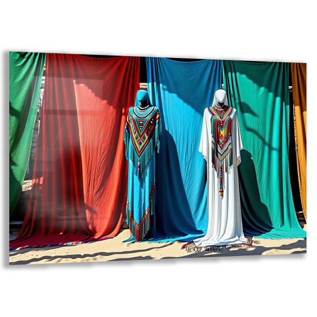 Etnik Cam Tablo - Yatay Motif 01-010 