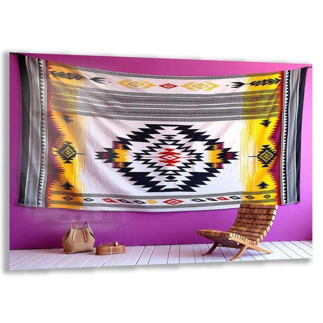 Etnik Cam Tablo - Yatay Motif 01-022 