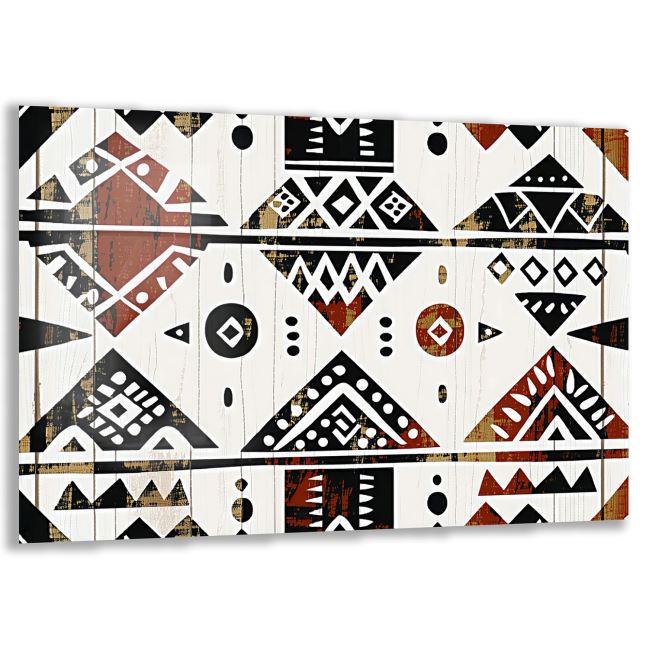 Etnik Cam Tablo - Yatay Motif 01-024 