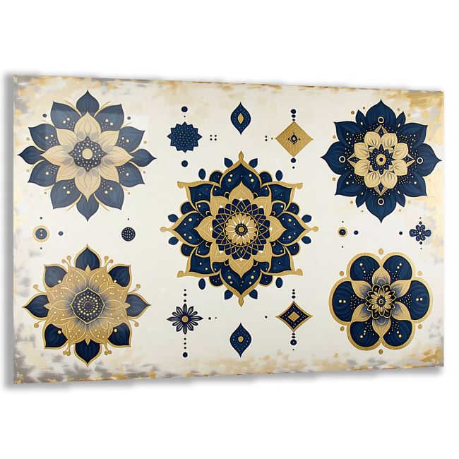 Etnik Cam Tablo - Yatay Motif 01-040 
