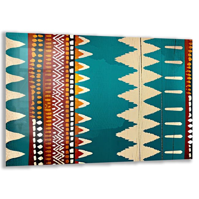 Etnik Cam Tablo - Yatay Motif 01-042 