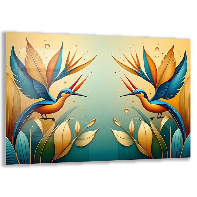 Vahşi Doğa Cam Tablo - Yatay Motif 01-058 