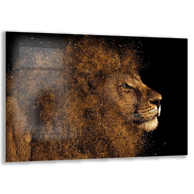 Aslan Cam Tablo - Yatay Motif 01-008 