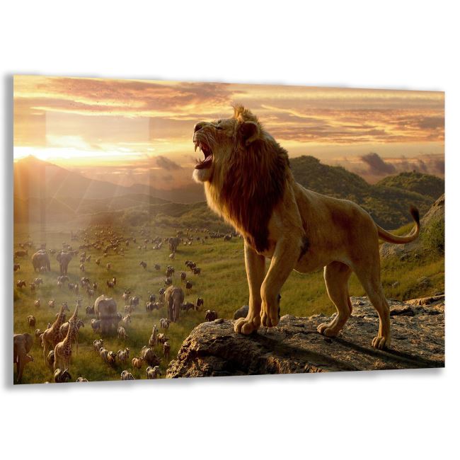 Aslan Cam Tablo - Yatay Motif 01-011 