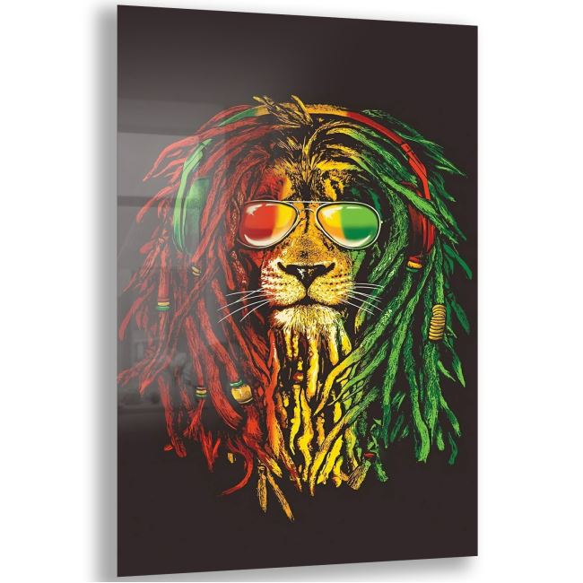 Aslan Cam Tablo - Dikey Motif 02-001 