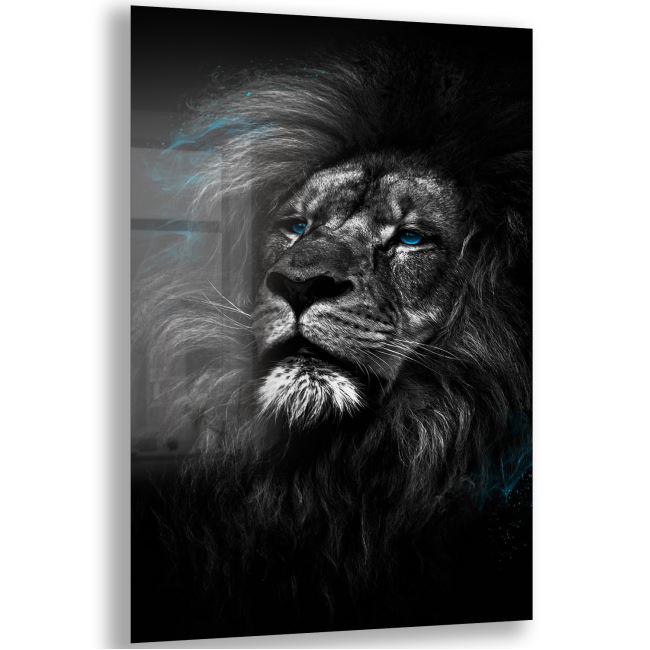 Aslan Cam Tablo - Dikey Motif 02-003 
