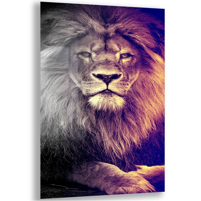 Aslan Cam Tablo - Dikey Motif 02-004 