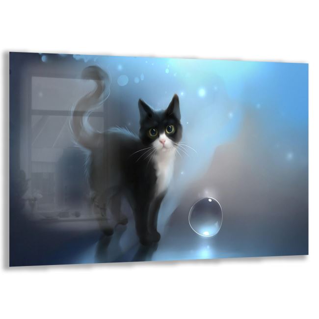 Kedi Cam Tablo - Yatay Motif 01-002 