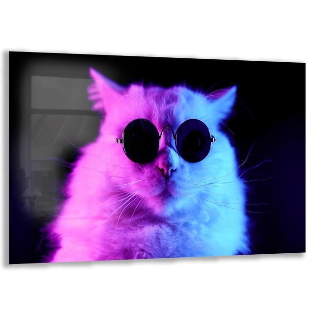 Kedi Cam Tablo - Yatay Motif 01-003 