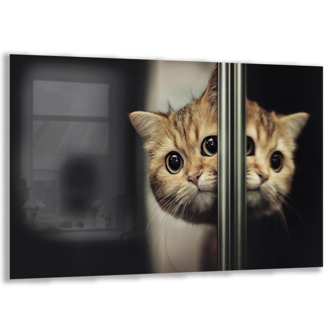 Kedi Cam Tablo - Yatay Motif 01-007 
