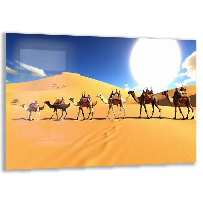 Macera ve Keşif Temalı Çocuk Odası Cam Tablo - Yatay Motif 01-005 