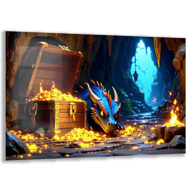 Fantastik ve Büyülü Dünyalar Temalı Çocuk Odası Cam Tablo - Yatay Motif 01-001 