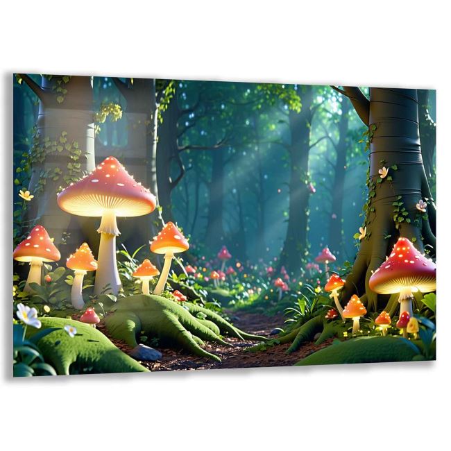 Fantastik ve Büyülü Dünyalar Temalı Çocuk Odası Cam Tablo - Yatay Motif 01-002 