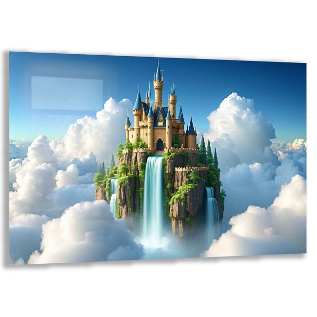 Fantastik ve Büyülü Dünyalar Temalı Çocuk Odası Cam Tablo - Yatay Motif 01-005 