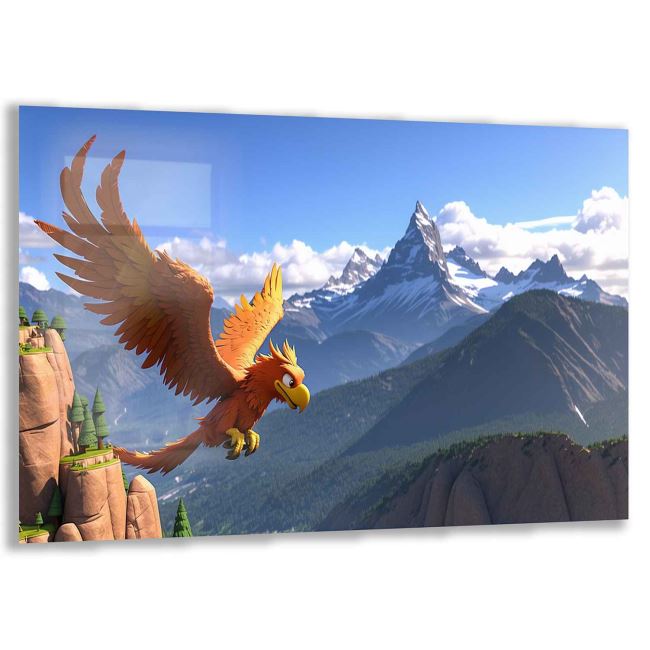 Fantastik ve Büyülü Dünyalar Temalı Çocuk Odası Cam Tablo - Yatay Motif 01-015 
