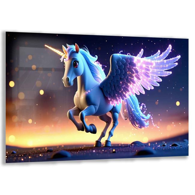 Fantastik ve Büyülü Dünyalar Temalı Çocuk Odası Cam Tablo - Yatay Motif 01-026 