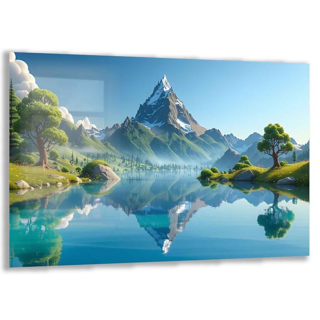 Doğa ve Hayvanlar Temalı Çocuk Odası Cam Tablo - Yatay Motif 01-005 