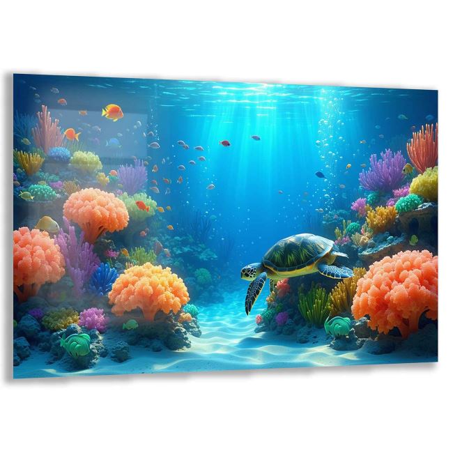 Doğa ve Hayvanlar Temalı Çocuk Odası Cam Tablo - Yatay Motif 01-007 