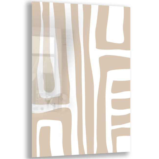Klasik Bohem Cam Tablo - Dikey Motif 02-002 