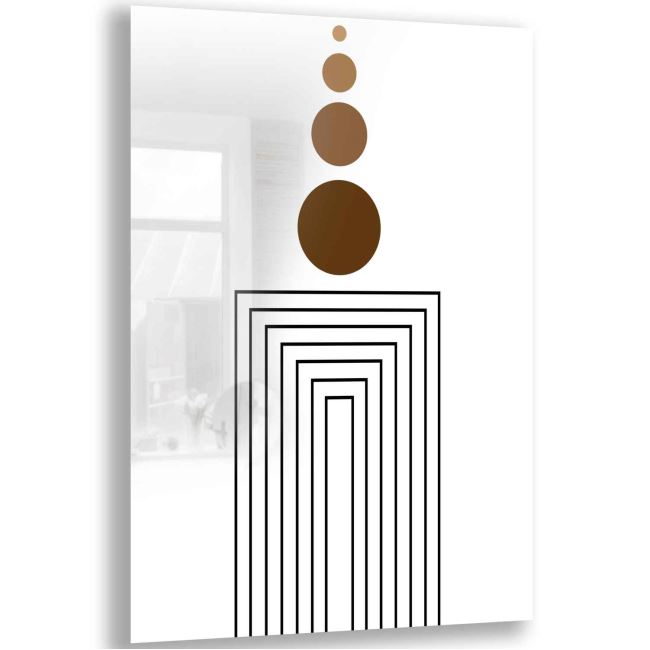 Klasik Bohem Cam Tablo - Dikey Motif 02-009 