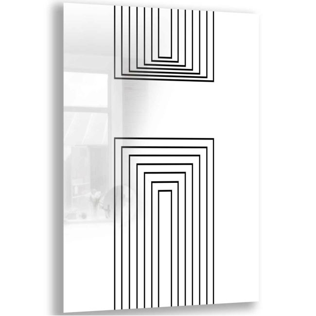 Klasik Bohem Cam Tablo - Dikey Motif 02-011 