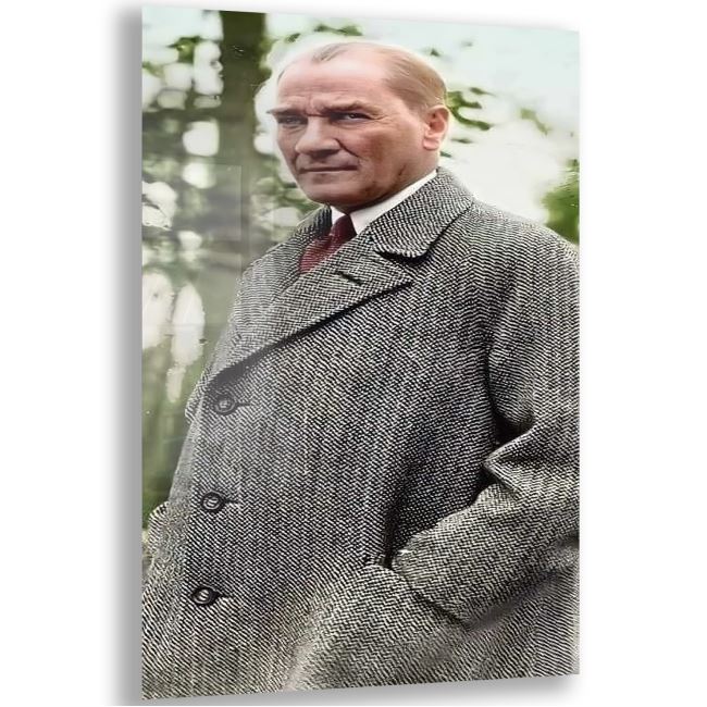 Atatürk Cam Tablo - Yatay Motif 01-093 