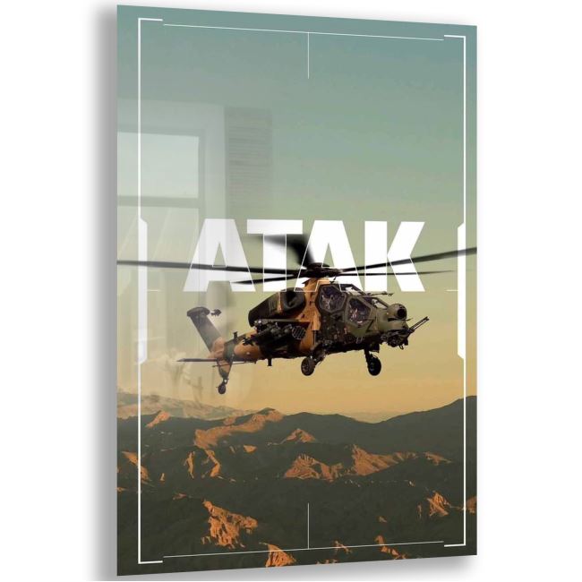 Asker - Polis Cam Tablo - Dikey Motif 02-007 
