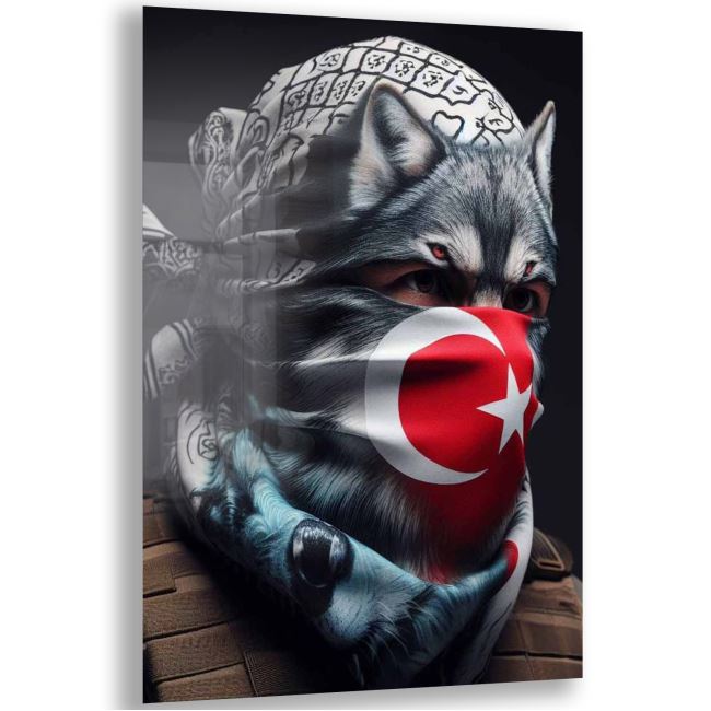 Asker - Polis Cam Tablo - Dikey Motif 02-010 