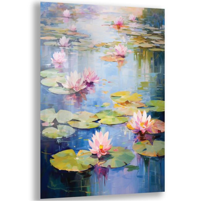 Sanatsal Cam Tablo - Empresyonizm - Dikey Motif 01-002 