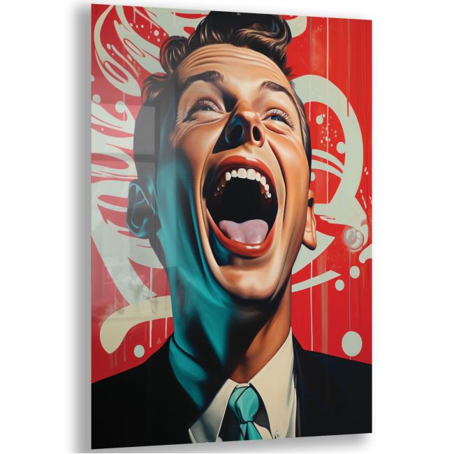 Sanatsal Cam Tablo - Pop Art - Dikey Motif 05-001 