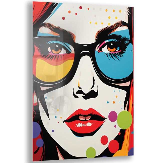 Sanatsal Cam Tablo - Pop Art - Dikey Motif 05-002 