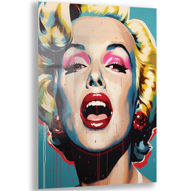Sanatsal Cam Tablo - Pop Art - Dikey Motif 05-004 