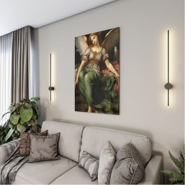 Sanatsal Cam Tablo - Rönesans - Dikey Motif 15-006 46 x 72