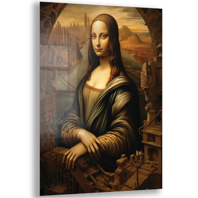 Sanatsal Cam Tablo - Rönesans - Dikey Motif 15-020 