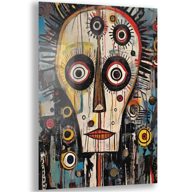 Sanatsal Cam Tablo - Art Brut - Dikey Motif 16-019 
