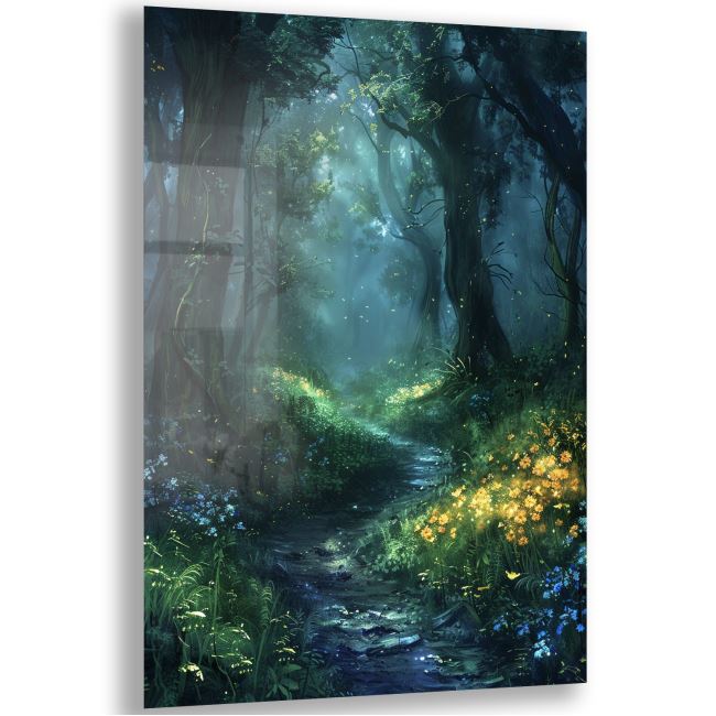 Fantastik ve Korku Cam Tablo - Karışık - Dikey Motif 01-002 
