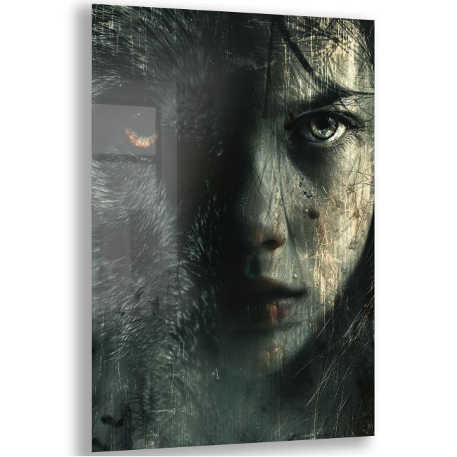 Fantastik ve Korku Cam Tablo - Karışık - Dikey Motif 01-015 