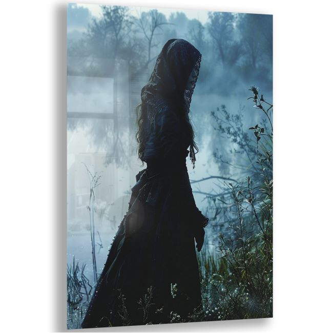 Fantastik ve Korku Cam Tablo - Karışık - Dikey Motif 01-024 