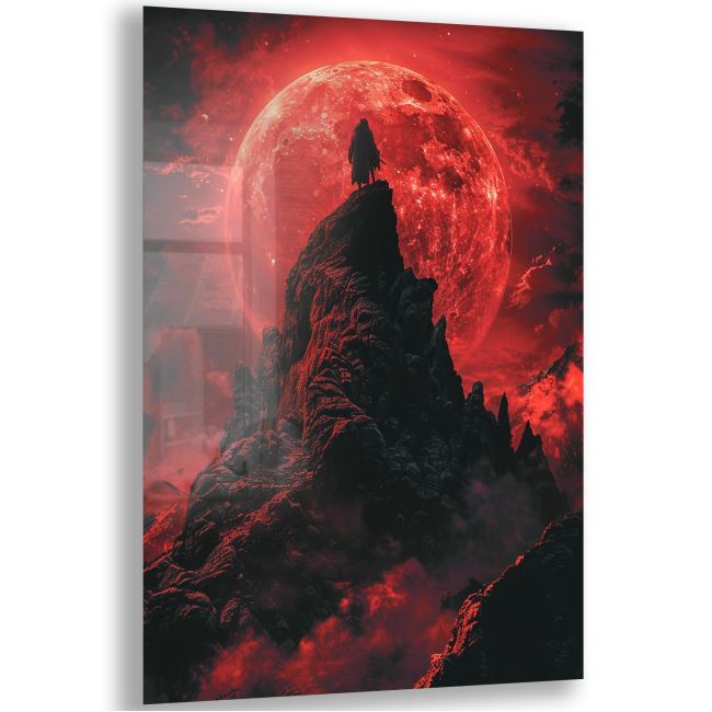 Fantastik ve Korku Cam Tablo - Karışık - Dikey Motif 01-098 