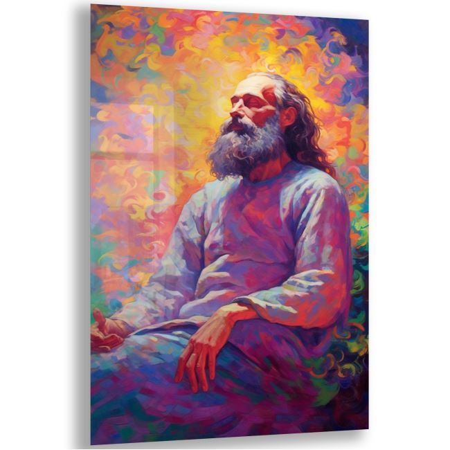 İnsan Cam Tablo - Karışık - Dikey Motif 01-028 