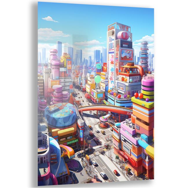 Yolculuk ve Seyahat Cam Tablo - Karışık - Dikey Motif 01-001 