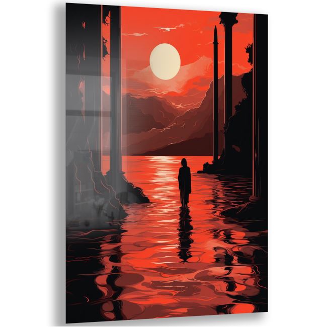 Yolculuk ve Seyahat Cam Tablo - Karışık - Dikey Motif 01-028 