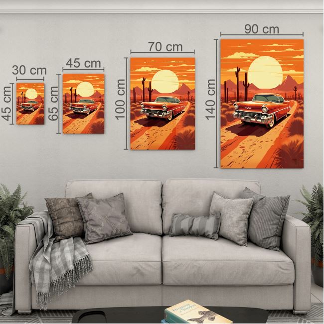 Vintage Cam Tablo - Türkiye Manzaraları - Dikey Motif 01-002 30 x 45