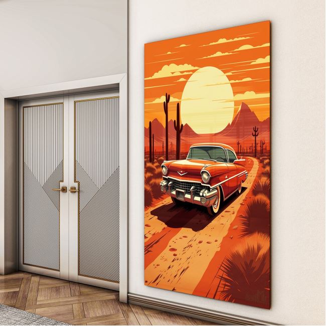 Vintage Cam Tablo - Türkiye Manzaraları - Dikey Motif 01-002 30 x 45